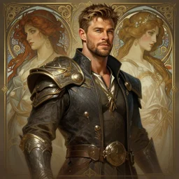 photography of chris hemsworth, deep focus, d & d, fantasy, intricate, elegant, highly detailed, digital painting, artstation, concept art, matte, sharp focus, illustration, hearthstone, art by artgerm and greg rutkowski and alphonse mucha
