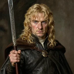 lord of the rings, Aragorn, impressionist style, hyper real. detailed