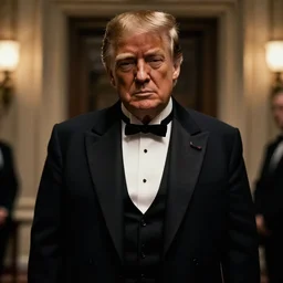 donald trump as the godfather. godfather movie. mafia. dark. evil.