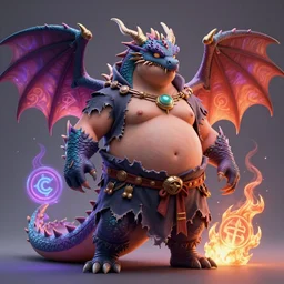 a very fat cyber dragon art by mike winkelmann, power auras, sigils, tattered cloth robes, substance 3 d painter, pbr textures, physical based rendering, cinematic, hyper realism, high detail, octane render, unreal engine, 8 k, vibrant colors, smooth gradients, high contrast, depth of field, aperture