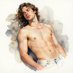 “the sultriest thing a man ca do, watercolor, highly detailed”