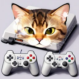playstation 1 graphic cat