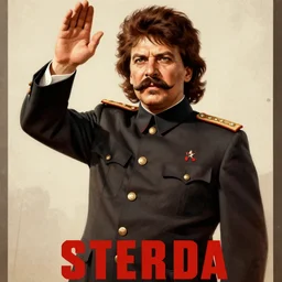 stalin extremely detailed propaganda poster full body portrait, very coherent, historical, octane render, waving, ominous, 8k, 4k, cinematic