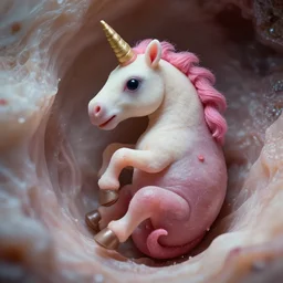the embryo of a unicorn in the womb. photo by lennart nilsson