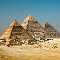 cyberpunk Giza pyramids