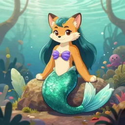 anthropomorphic furry mermaid
