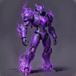Character design sketch with body made of Purple Lava and fire, mecha humanoid with cyberpunk bomber jacket,  concept art character, royalty, smooth, sharp focus, organic, deep shadows by Superfresh, hyperrealistic oil painting, 4k, studio lightning
