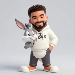 the rapper drake as a looney tunes character, high detailed cartoon, looney tunes