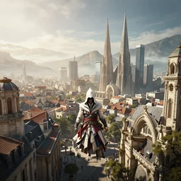 assassin's creed like city by raphael lacoste, beautiful