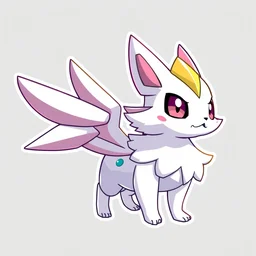 cute miss mascot togetic togetic togetic pokemon sticker art, cronobreaker, beeple game icon