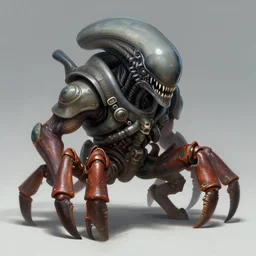 a thargoid pilot character as a zergling swarmling crab, highly detailed, digital painting, artstation, concept art, wallpaper, smooth, sharp focus, illustration, art by giger and artgerm and greg rutkowski and alphonse mucha