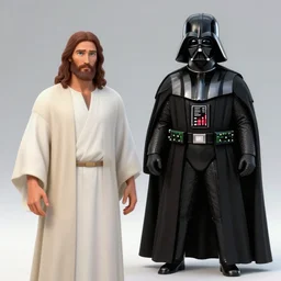 darth vader standing next to jesus