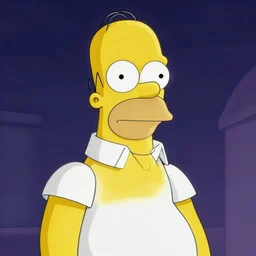 homer simpson glowing, beautiful, highly detailed, digital art, sharp focus, trending on art station