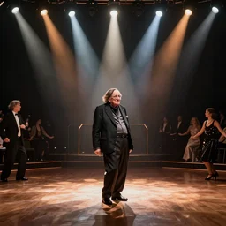 stephen hawking in the middle of a dance floor