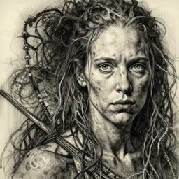 an intricate beautifull oil painting of helena bonham carter mixed with sigourney weaver, bumpy mottled skin, in a hiper detailed ink in water, by yoshitaka amano, by greg rutkowski, by jeremyg lipkinng, by artgerm, digital art, octane render