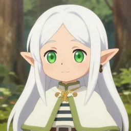 cute elf girl with white hair by ross tran and wlop