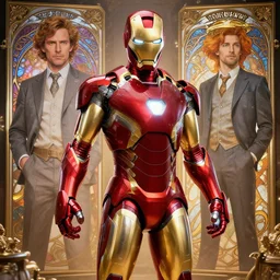 highly detailed vfx of emma watson as iron man, stephen bliss, unreal engine, chrome reflect, tom bagshaw, alphonse mucha, global illumination, detailed and intricate environment