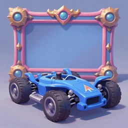 game asset of frame and chasis, in gouache detailed paintings, props, stylized, 2 d sprites, kitbash, arcane, overwatch, blue and pink color scheme, 8 k, close up