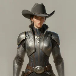 symmetry!! portrait of a cowboy, sci - fi, tech wear, intricate, elegant, highly detailed, digital painting, artstation, concept art, smooth, sharp focus, illustration, anato finnstark