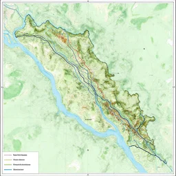 detailed topographic map of the river liffey and its tributaries