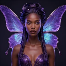 portrait of fairy, fantasy, rule of thirds, intricate, ultra violet highlights, brown skin, octane render, detailed, beautiful, unreal engine, symmetrical!!, loreal, maybelline, sephora, loreal, artstation, art by karol bak, art by artgerm, rossdraws, cinematic, concept art, filmic, vsco