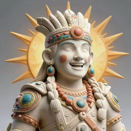 pfp portrait plastic ceramic happy bounty hunter dieselpunk sundog warrior in tribal regalia, an idea seep's into infinity highly detailed in volumetric latent space, cinematic light, sharp focus, divine realm of gods, octane render, artist warrick mcleod