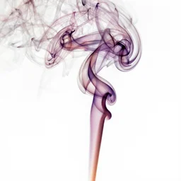 a high resolution photo of colorful smoke on a white background