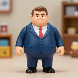 product photograph of gijoe action figure of viktor orban in suit by hasbro, fat, mad, popular, collectible, toy figure, kawaii, toys, out of focus room background