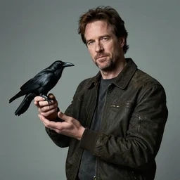 Gordon freeman holding a crow