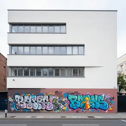 bauhaus architecture urban graffiti colourful photography