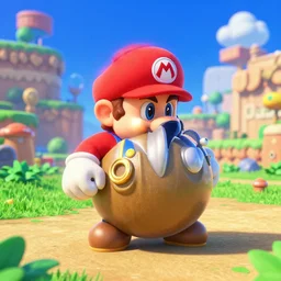 super mario 64 Bob-omb Battlefield, photorealistic