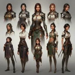 fantasy female character detail designs, Kim Jung Gi, Greg Rutkowski, Zabrocki, Karlkka, Jayison Devadas, Phuoc Quan, trending on Artstation, 8K, ultra wide angle, pincushion lens effect