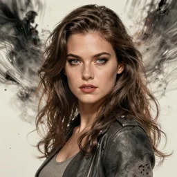a highly detailed beautiful woman fading away, comic book cover art, in the style of todd mcfarlane and jack kirby, digital photography, photorealistic, realistic, extreme detail