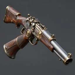 high detailed steam punk gun