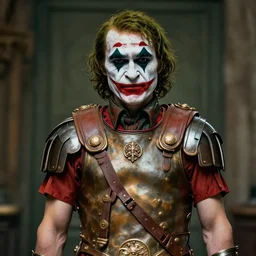 professional portrait of the joker wearing a imperial roman soldier uniform, 8 k, very detailed, very intricate,