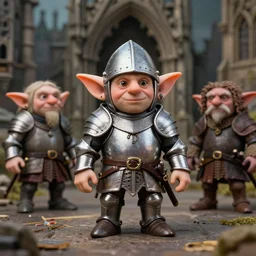 zoomed portrait of tin toy medieval goblins wearing armour in victorian london, nicoletta ceccoli, mark ryden, lostfish, hyung tae, frank frazetta, depth of field, detailed and intricate gothic environment, 8 k resolution, hyperrealistic, octane render