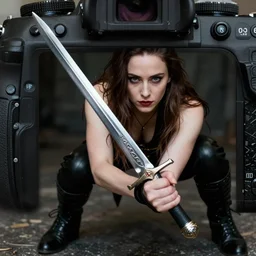 dslr photo of liv tyler wielding a broadsword, artgerm, artstation, very high quality face, feet and body shoes, intricate details, extremely high quality, moody lighting, real camera, real photo, photography by deviantart,