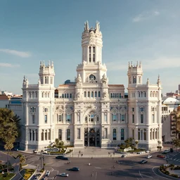 Madrid in the year 3000, futuristic city, award-winning photograph, 4k, HQ, artstation,
