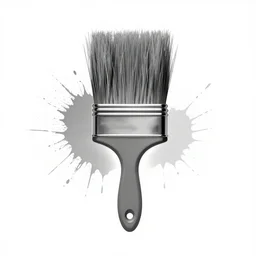 splatter paintbrush template asset for photoshop. 2 d grayscale on a white background