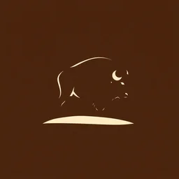 minimal abstract logo for a bison farm