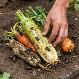 kakermix made of rotting vegetables, revolting, bugs, dirt