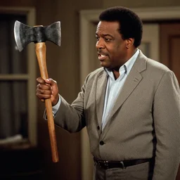film still of steve harvey in the shining ( 1 9 8 0 ), axe scene