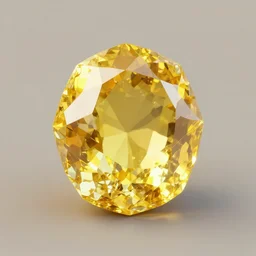 yellow crystal, game asset, neutral background, digital art, shiny