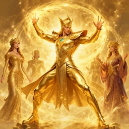 orko from masters of the universe casting a spell, golden hour, elegant, high quality, striking, high contrast, very detailed, bright colours, smooth, fluid, coherent, high quality, dramatic lighting, by mort kunstler and alex ross and magali villeneuve and mucha