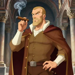 fresco depicting Duke Nukem smoking a cigar found in a byzantine church dating back to the 12th century, historic, perfectly preserved