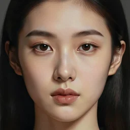 study of human face, symmetrical, detail rendering, smooth shading, deep contrasts, traditional art