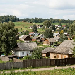 photo of a small cozy ukrainian town