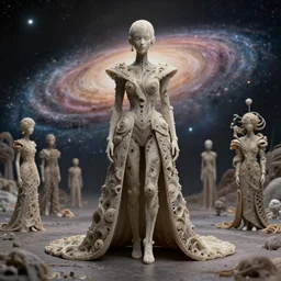 utopian Galaxy, raf simons fashion couture, intricately detailed tiny humanoid in the style of Emiliano Ponzi and  Chris Ware, intricate artwork by Tooth Wu and wlop and beeple, octane render, trending on artstation, greg rutkowski very coherent symmetrical artwork, depth field, unreal engine, cinematic, hyper realism, high detail, octane cinema 4D render, A24 cinematography, 8k