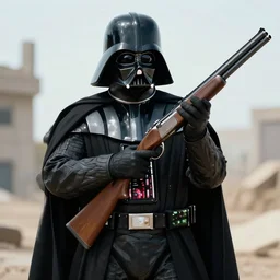 darth vader with a shotgun