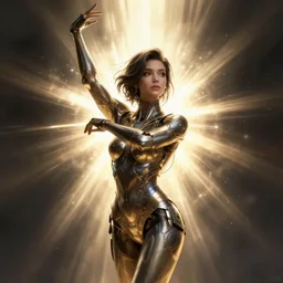t pose, cyberpunk, female character, beautiful head, nice legs, concept art, artstation, intricate details, dramatic lighting